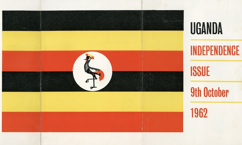 The program for 1962 Ugandan Independence Day celebrations with the new Ugandan flag