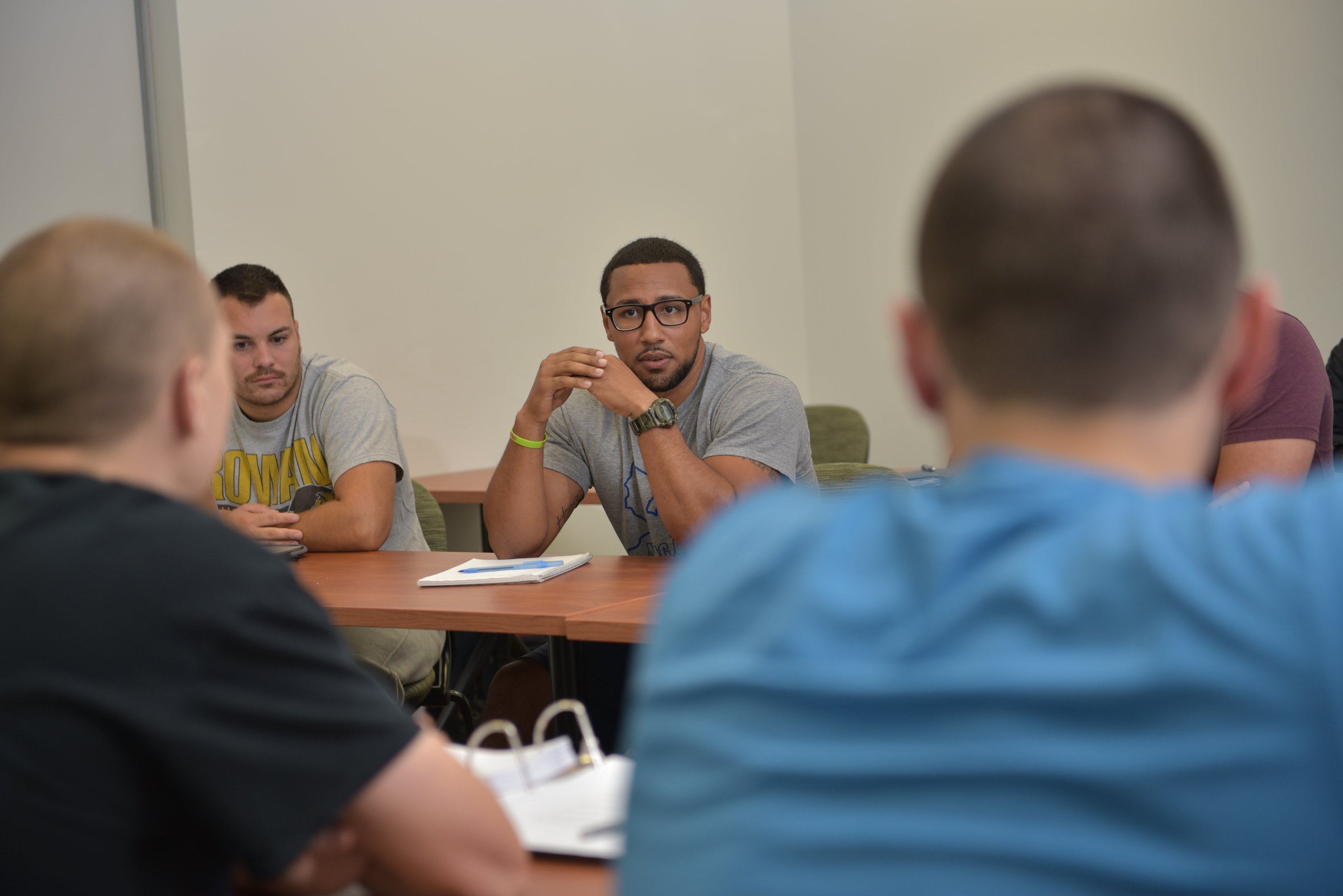 Students in discussion during master's class