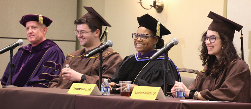 Faculty and student debaters for the 2024 Eagle-Turkey Debate