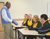 Pictured: Dr. Stan Yeldell and Student Patrol members Autumn Foley, Paul Frie, Stephanie Pharo, and Freddie Vega